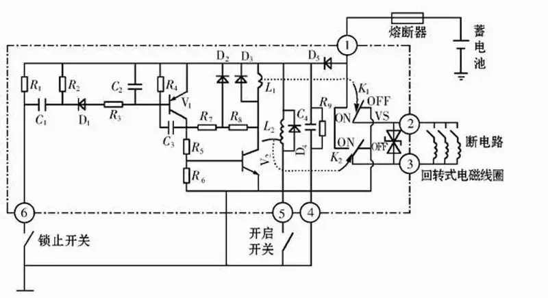 博鱼钥匙插入锁筒内并旋转一定的角度后车门门锁开关接通控制电路